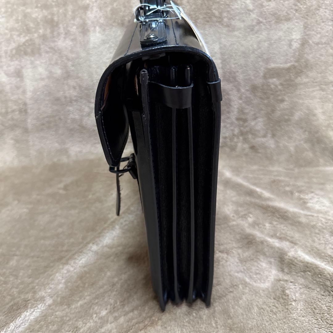 HINOMOTO スクールバッグ 鞄 レザー 黒 レトロ 本革