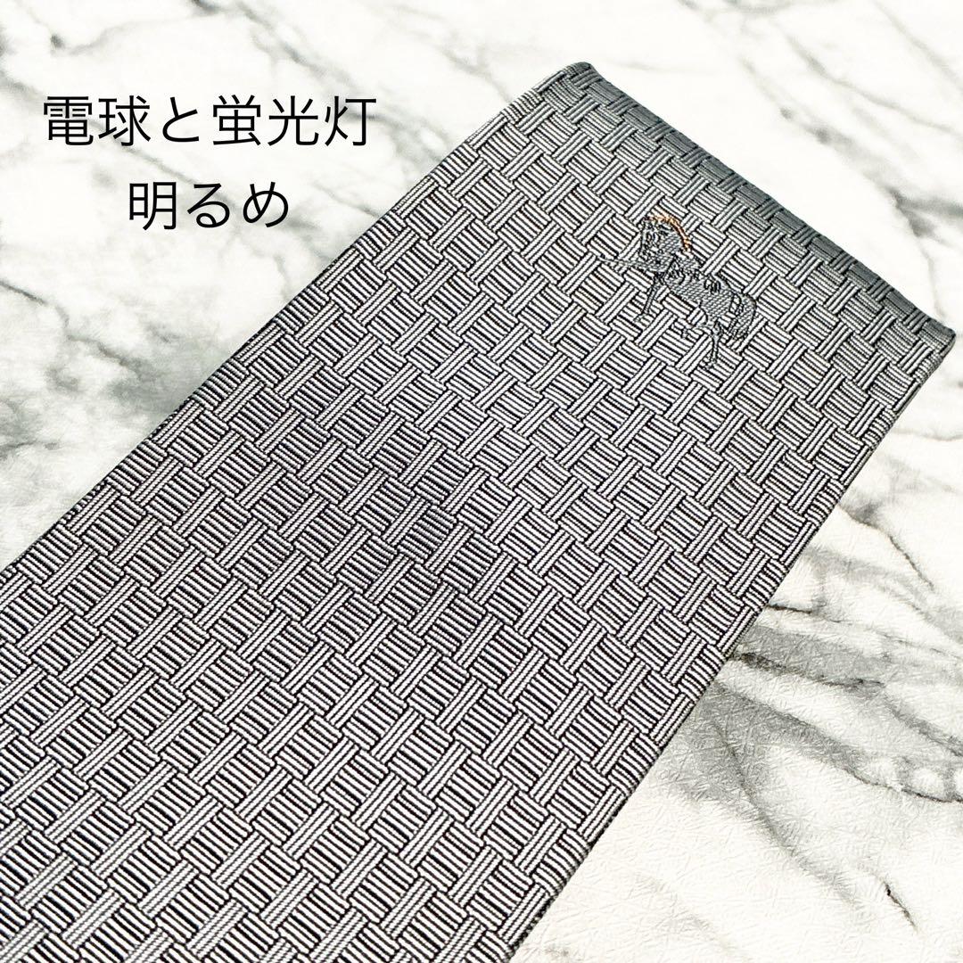 ✨クリーニング済✨エルメス　H柄 胸元ワンポイントホース刺繍ロゴ　ネクタイ