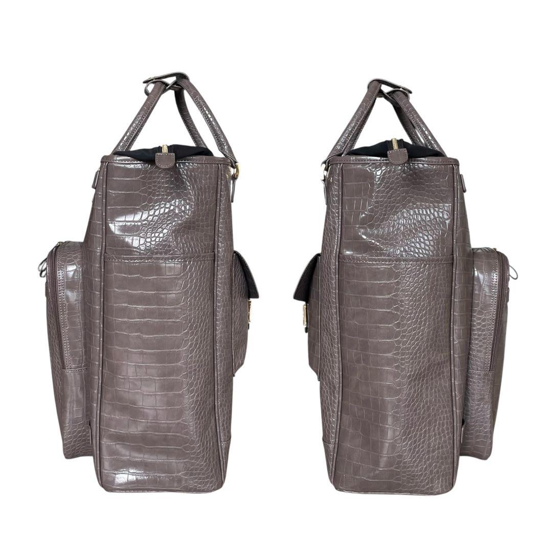 《未使用品》 スワニー トートキャリー クロコダイル型押し ４輪ストッパー付き