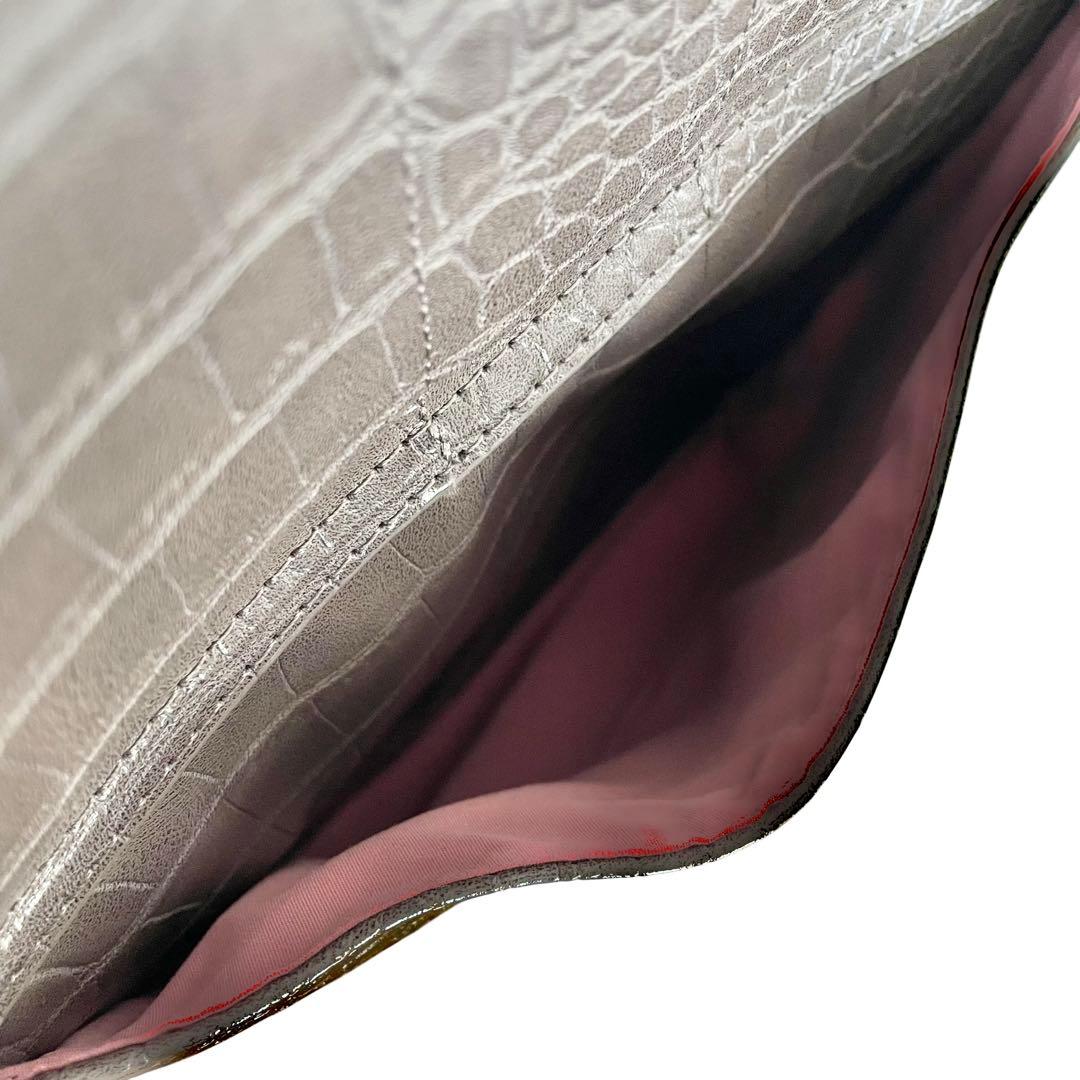 《未使用品》 スワニー トートキャリー クロコダイル型押し ４輪ストッパー付き