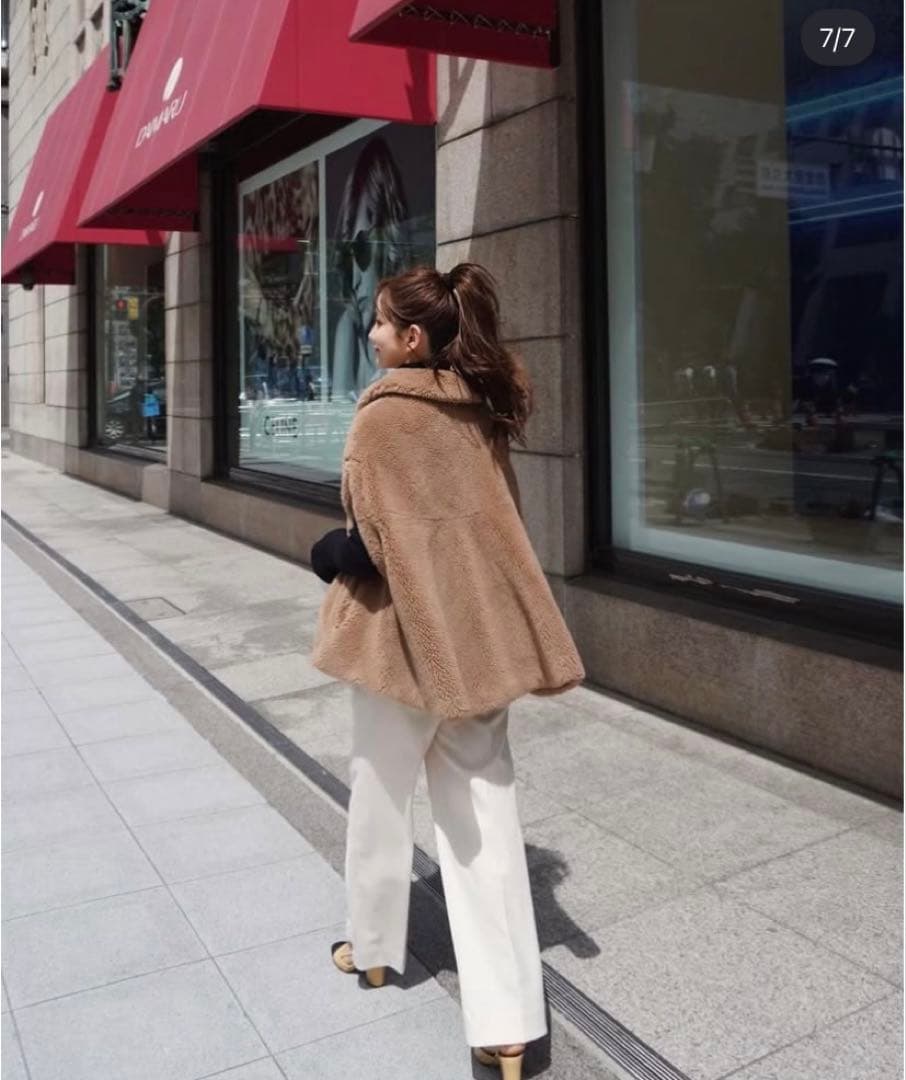 HYEONテッドケープコート　キャメル