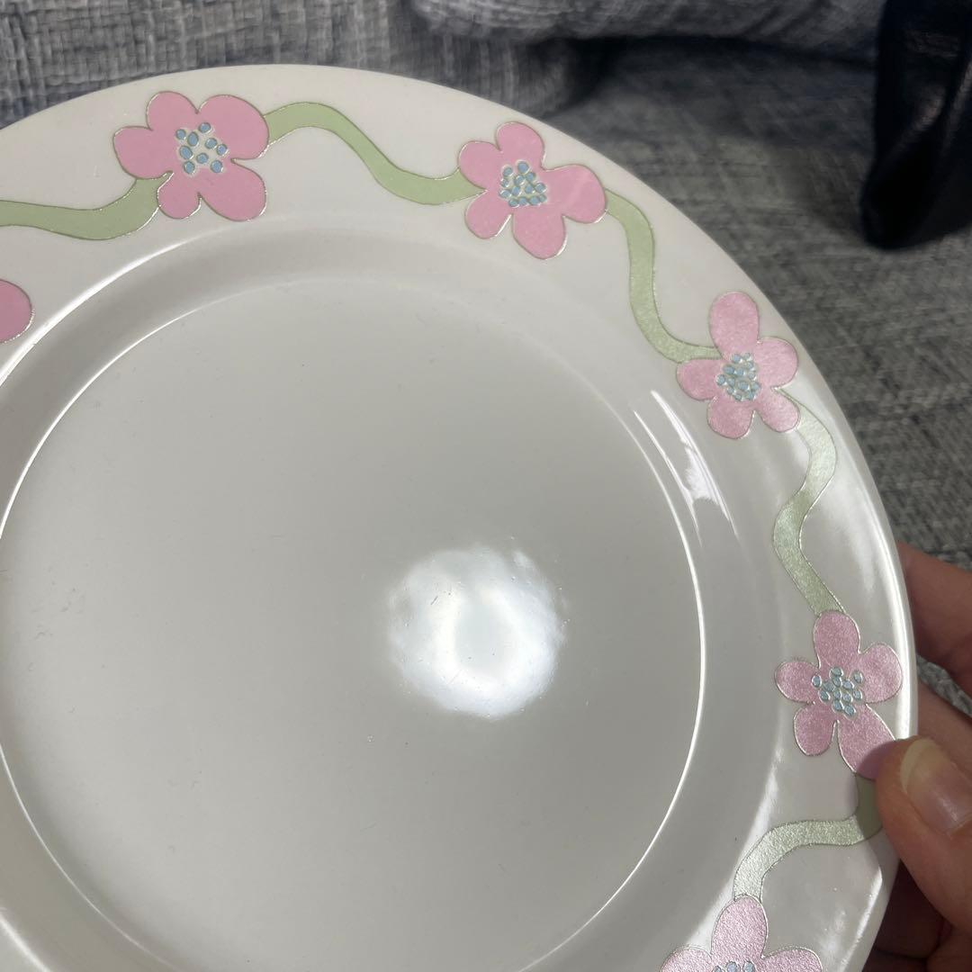 美品 アラビア villiruusu 17cm プレート ピンク リムプレート