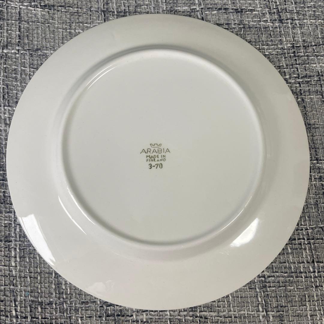 美品 アラビア villiruusu 17cm プレート ピンク リムプレート