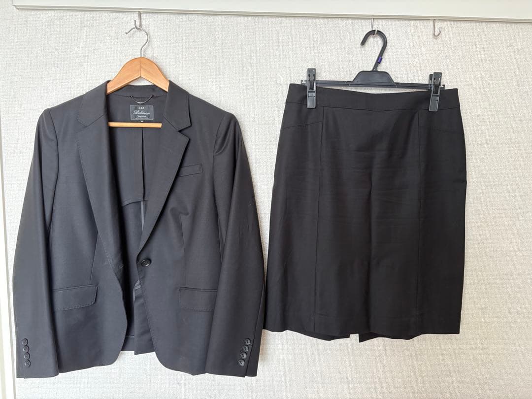 23区 ブラックスカートスーツ上下 セットアップ 大きいサイズ