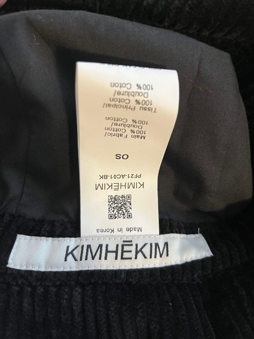 KIMHEKIMコーデュロイ ハット 黒