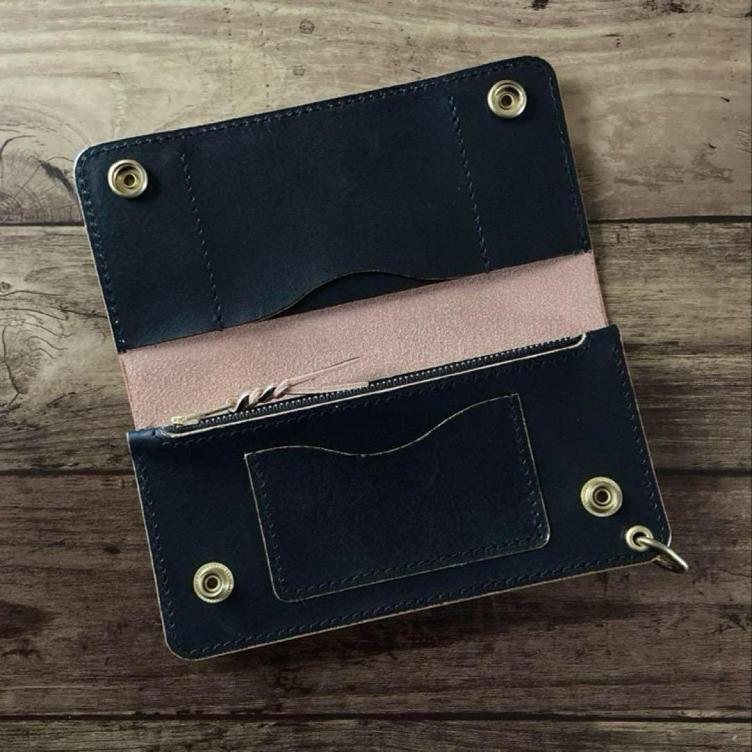 【JEW666】北米ステアハイド トラッカーウォレット180（ロング）3層