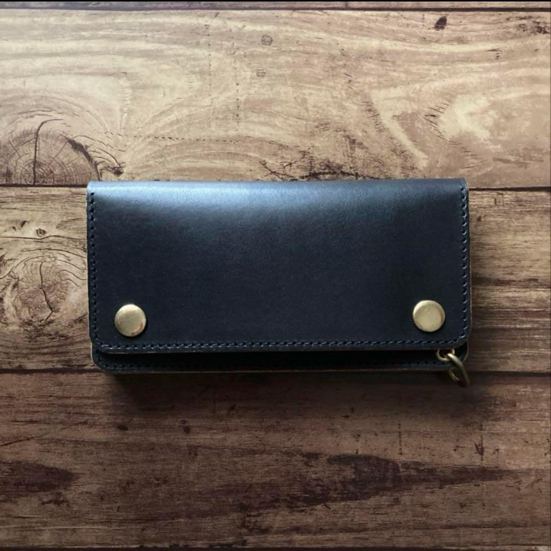 【JEW666】北米ステアハイド トラッカーウォレット180（ロング）3層