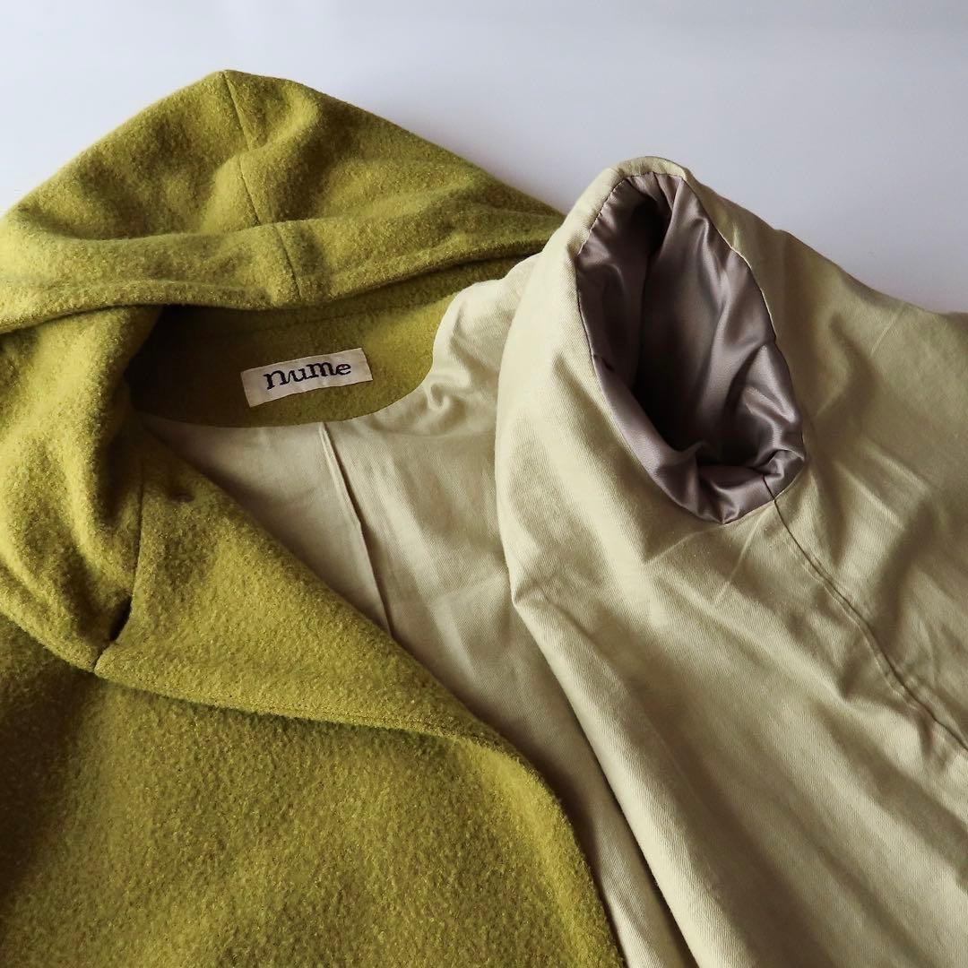 nume ヌメ 起毛ソフトウールフードコート 3 パラスパレス購入