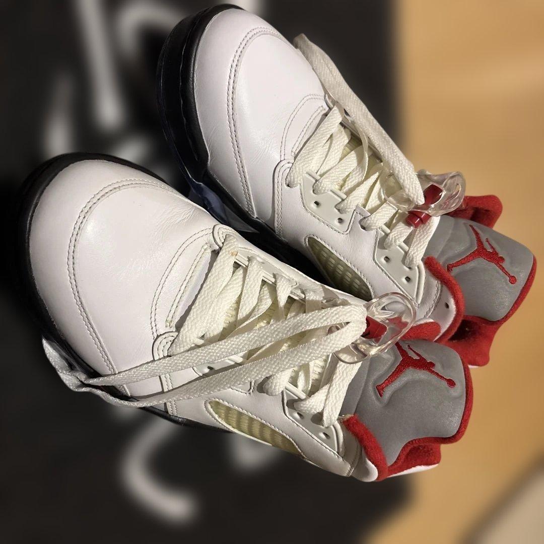 ナイキ エアジョーダン 5 ゴルフ ファイヤー レッド ホワイト