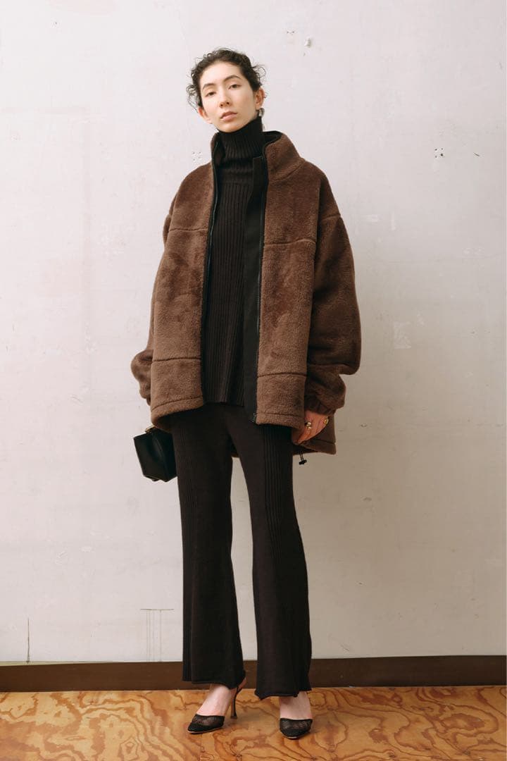 ブラウン ボアブルゾンGALLARDAGALANTE ガリャルダガランテ美品