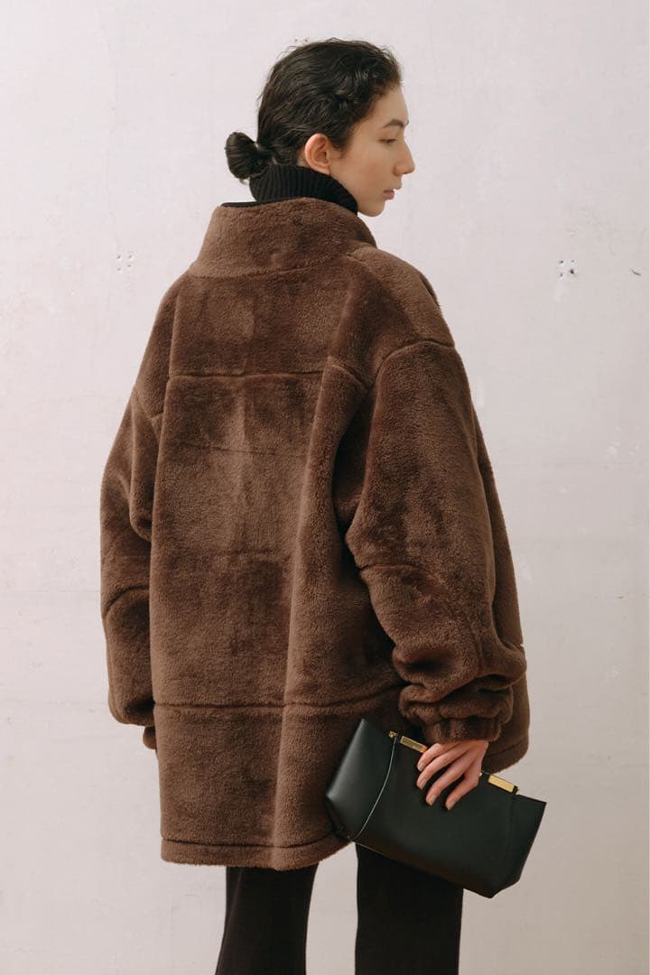 ブラウン ボアブルゾンGALLARDAGALANTE ガリャルダガランテ美品