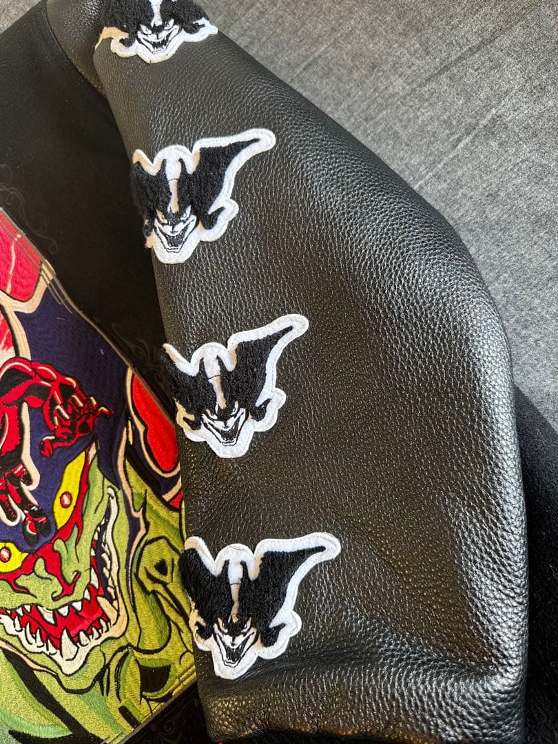 【希少】墓場の画廊 デビルマン/スタジアムジャンパー限定版 袖部分革仕様