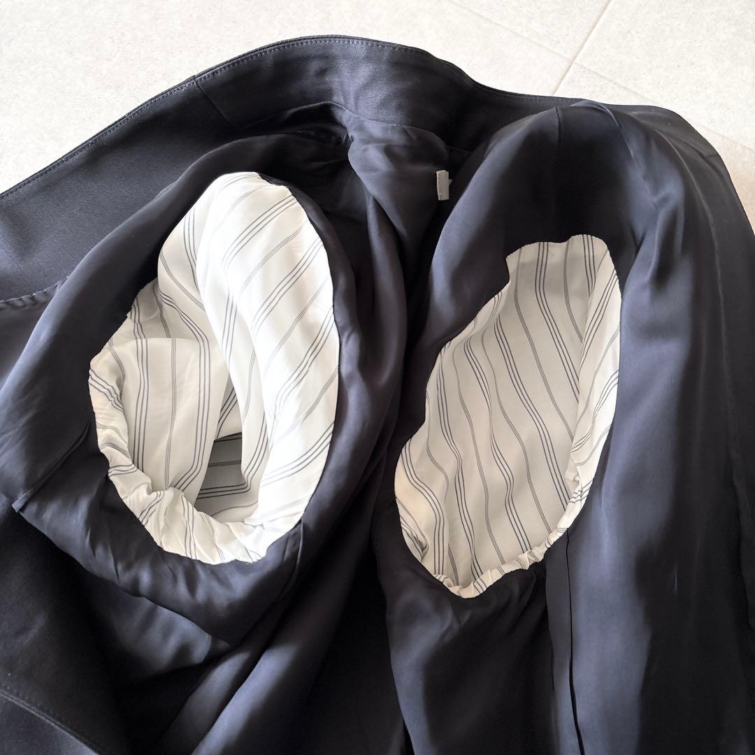 セオリーリュクス EXECUTIVE ノーカラーテーラードジャケット 38 黒