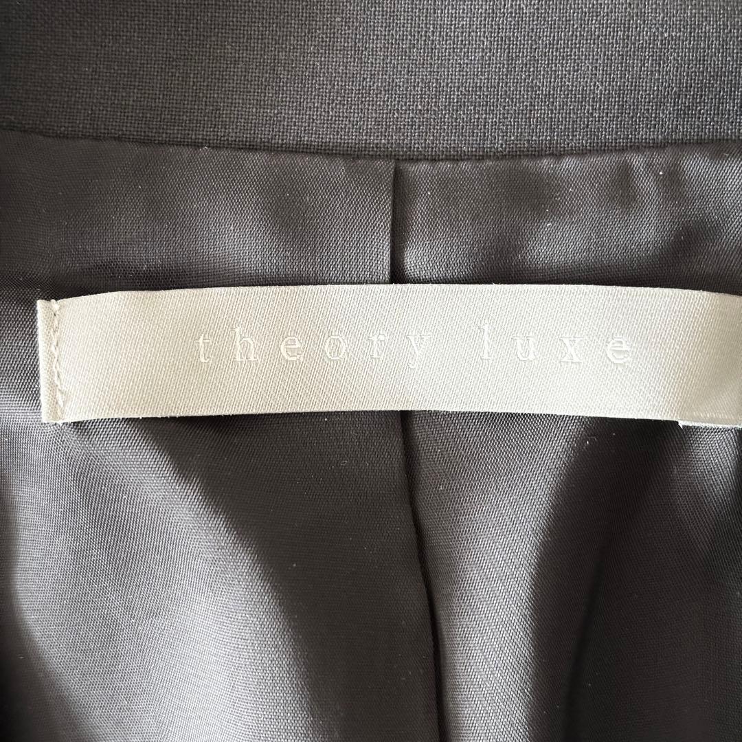 セオリーリュクス EXECUTIVE ノーカラーテーラードジャケット 38 黒