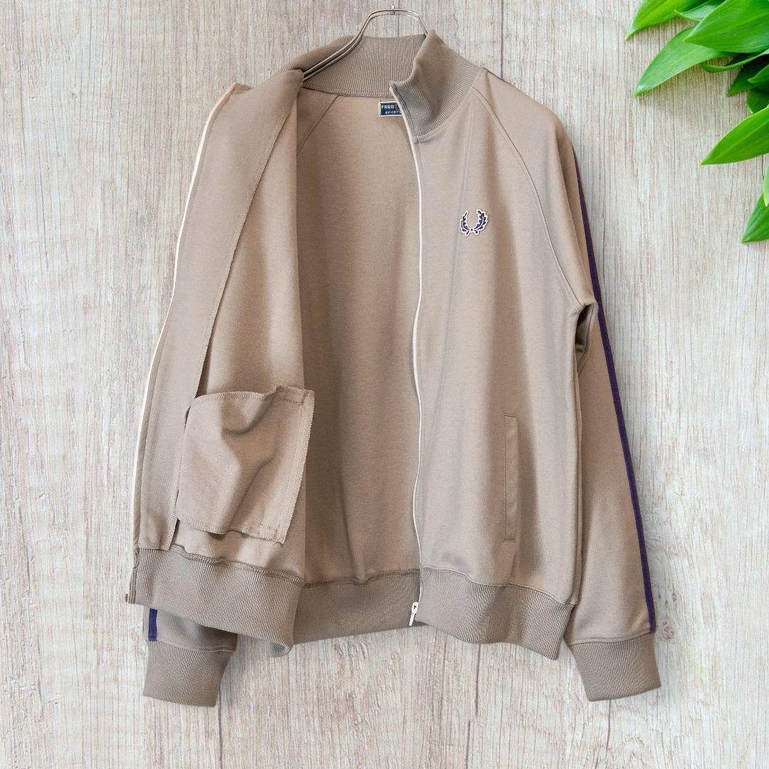 美品フレッドペリー ポルトガル製 ラインジャージ ポリエステル グレー L