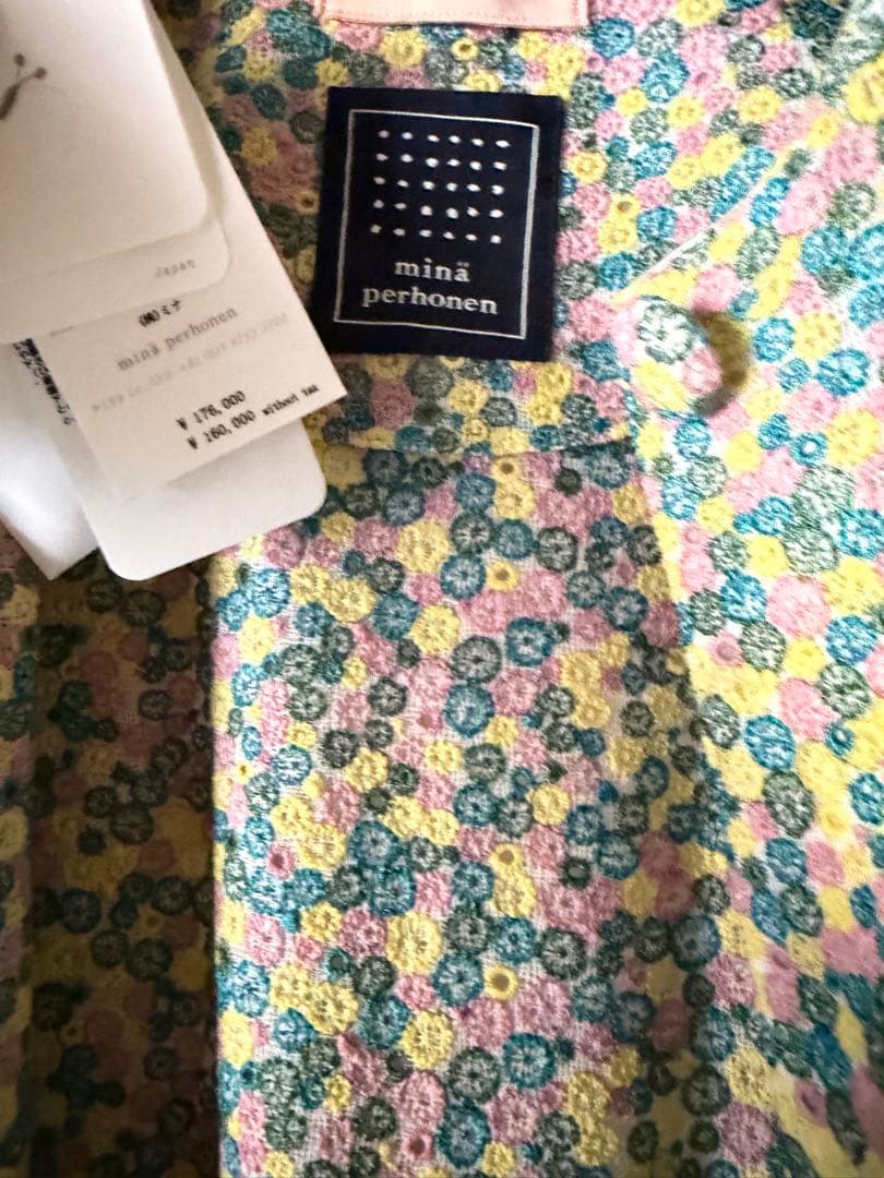 ミナペルホネン　skyful 花柄コート サイズ38