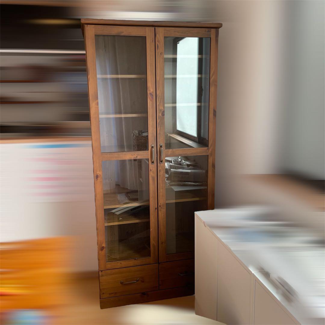 ウニコ unico オトゥール AUTEUR 食器棚　ガラスキャビネット　本棚