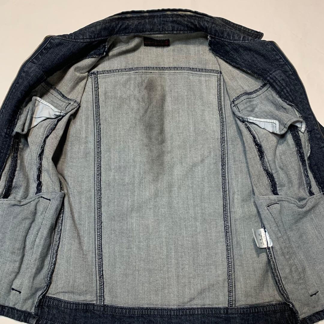 ジャケット・アウター MORGAN HOMME zip gimmick denim jacket