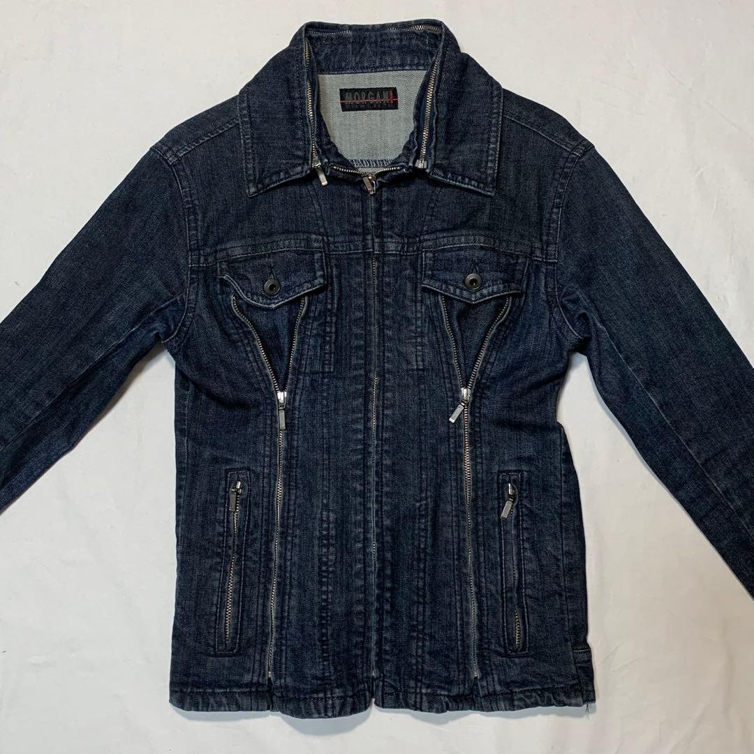 ジャケット・アウター MORGAN HOMME zip gimmick denim jacket