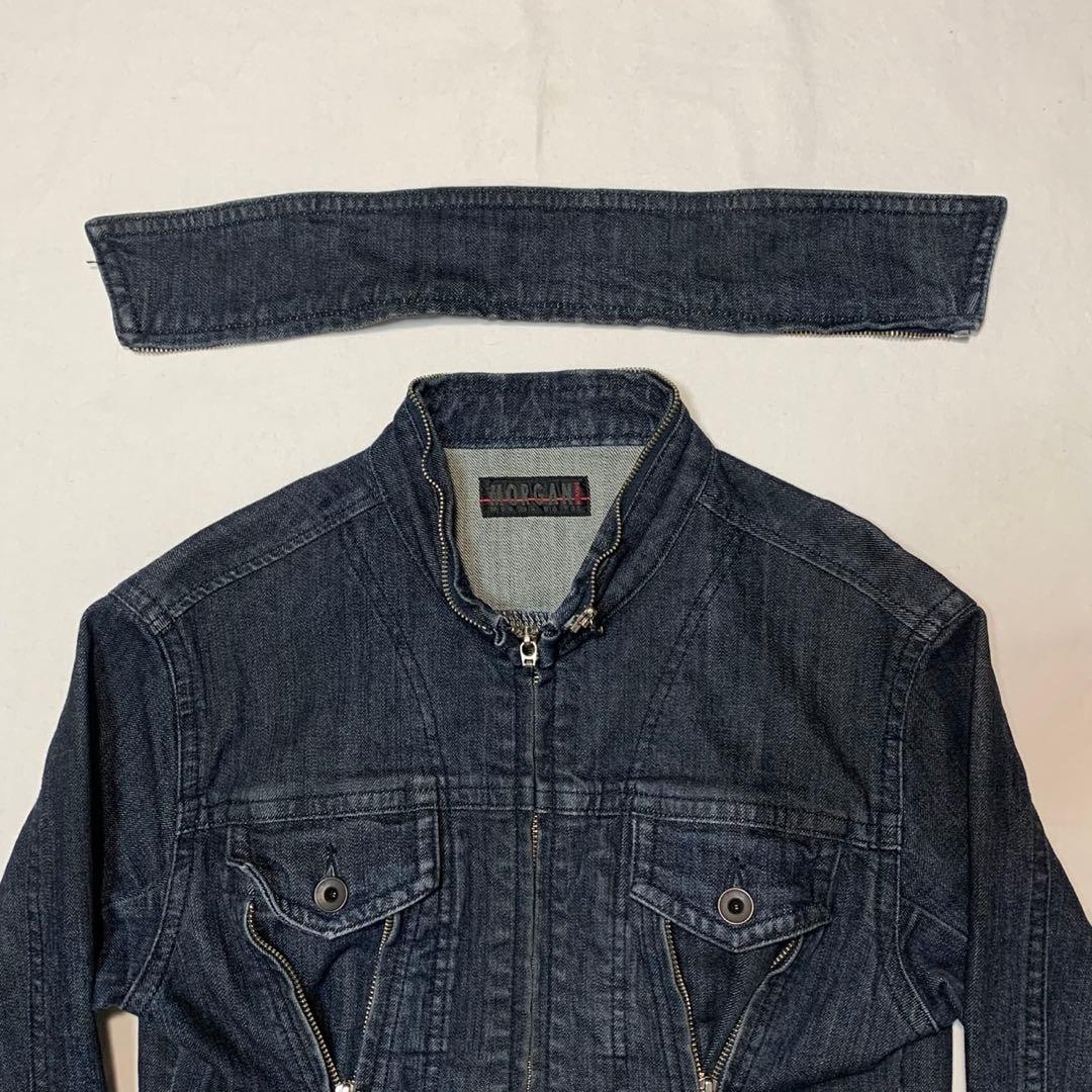 ジャケット・アウター MORGAN HOMME zip gimmick denim jacket