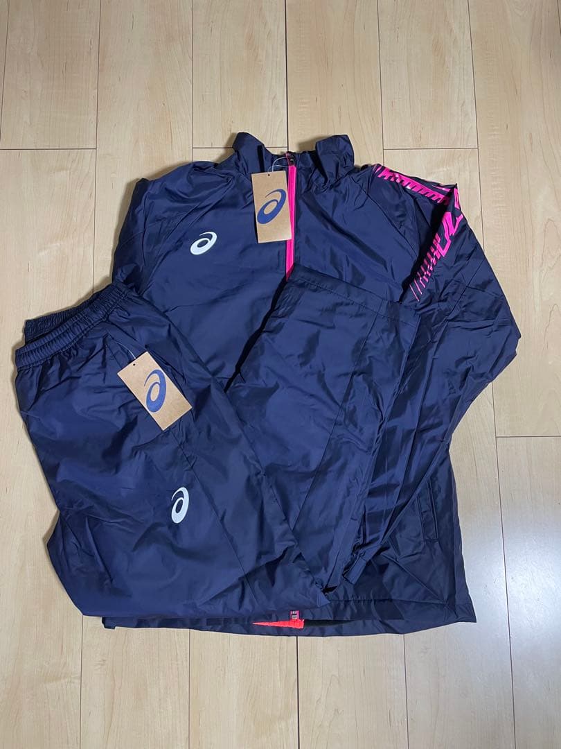 【新品タグ付】アシックス 裏トリコット ウインドブレーカー 上下セット Sサイズ