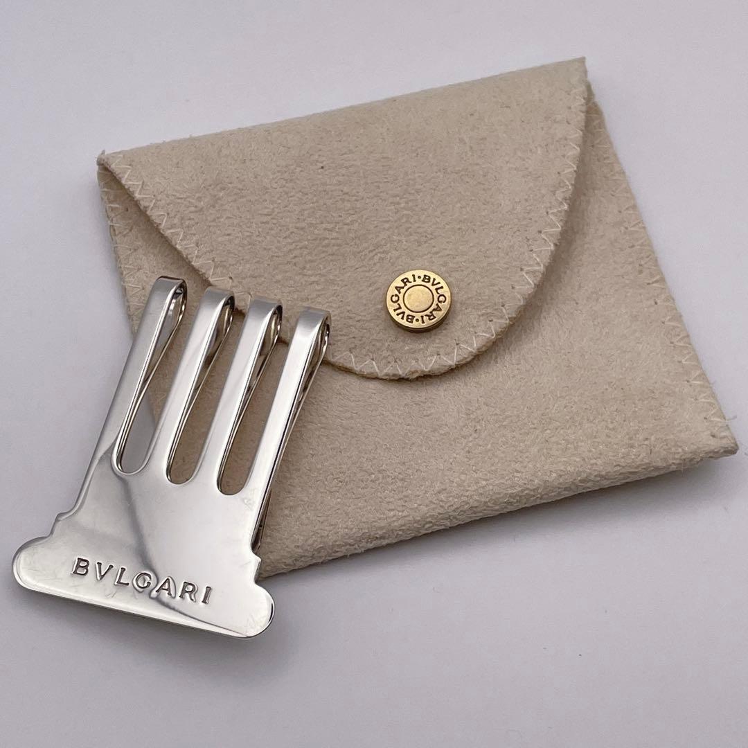 ブルガリ BVLGARI シルバー925マネークリップ スリットグリル ケース付