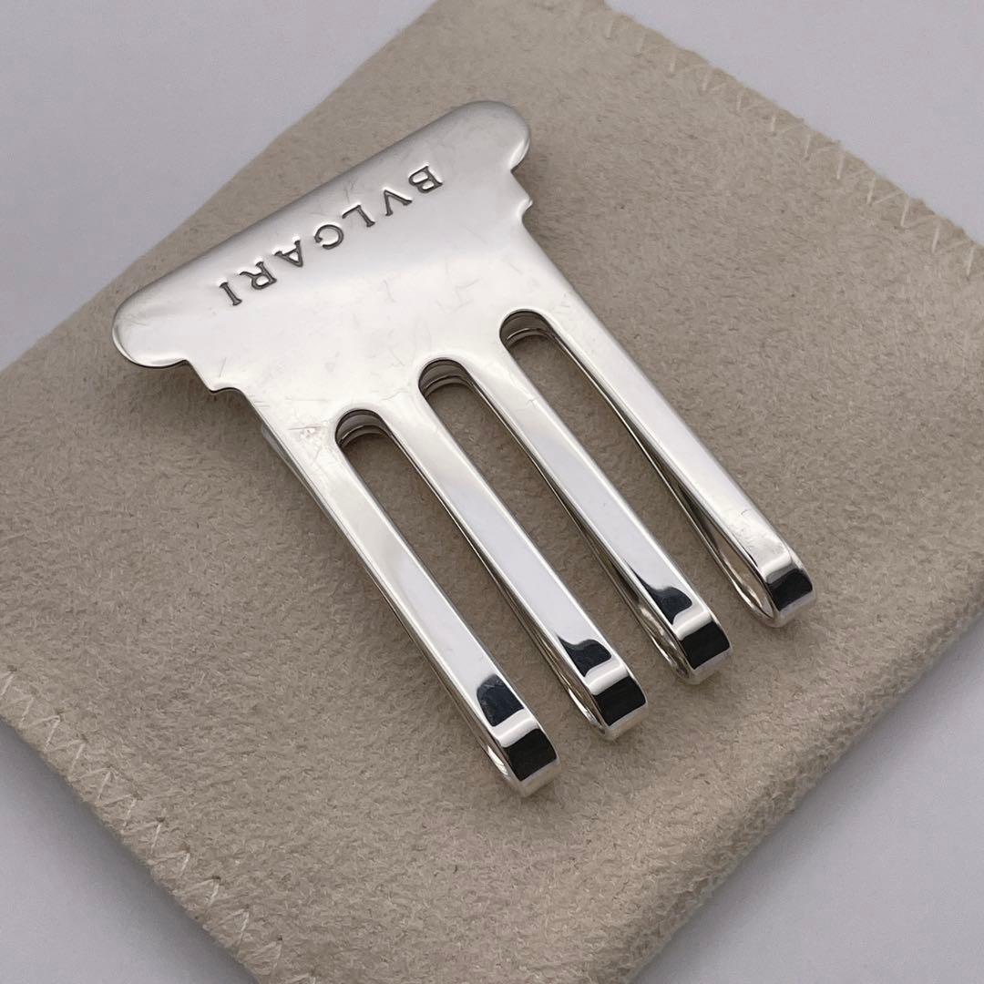 ブルガリ BVLGARI シルバー925マネークリップ スリットグリル ケース付