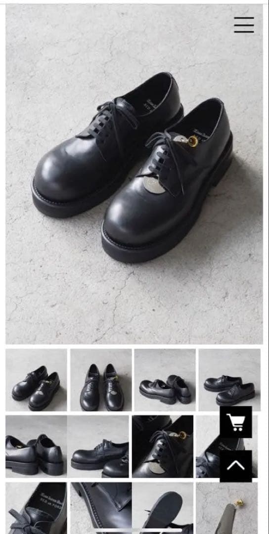 BED jw FORD ブラックレザーシューズ