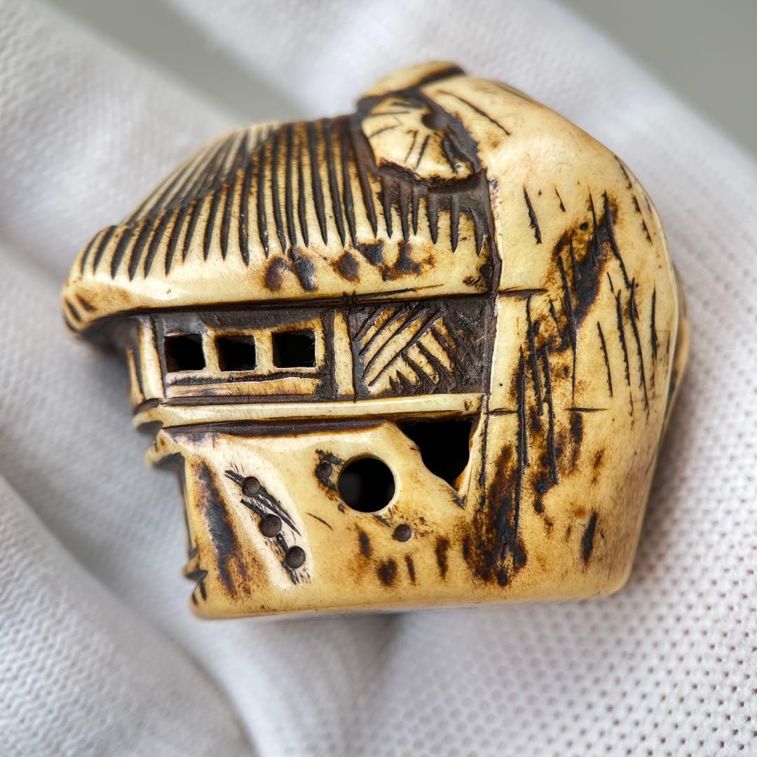 彫刻極上根付天然素材アンティーク骨董飾り物古美術置物細密細工