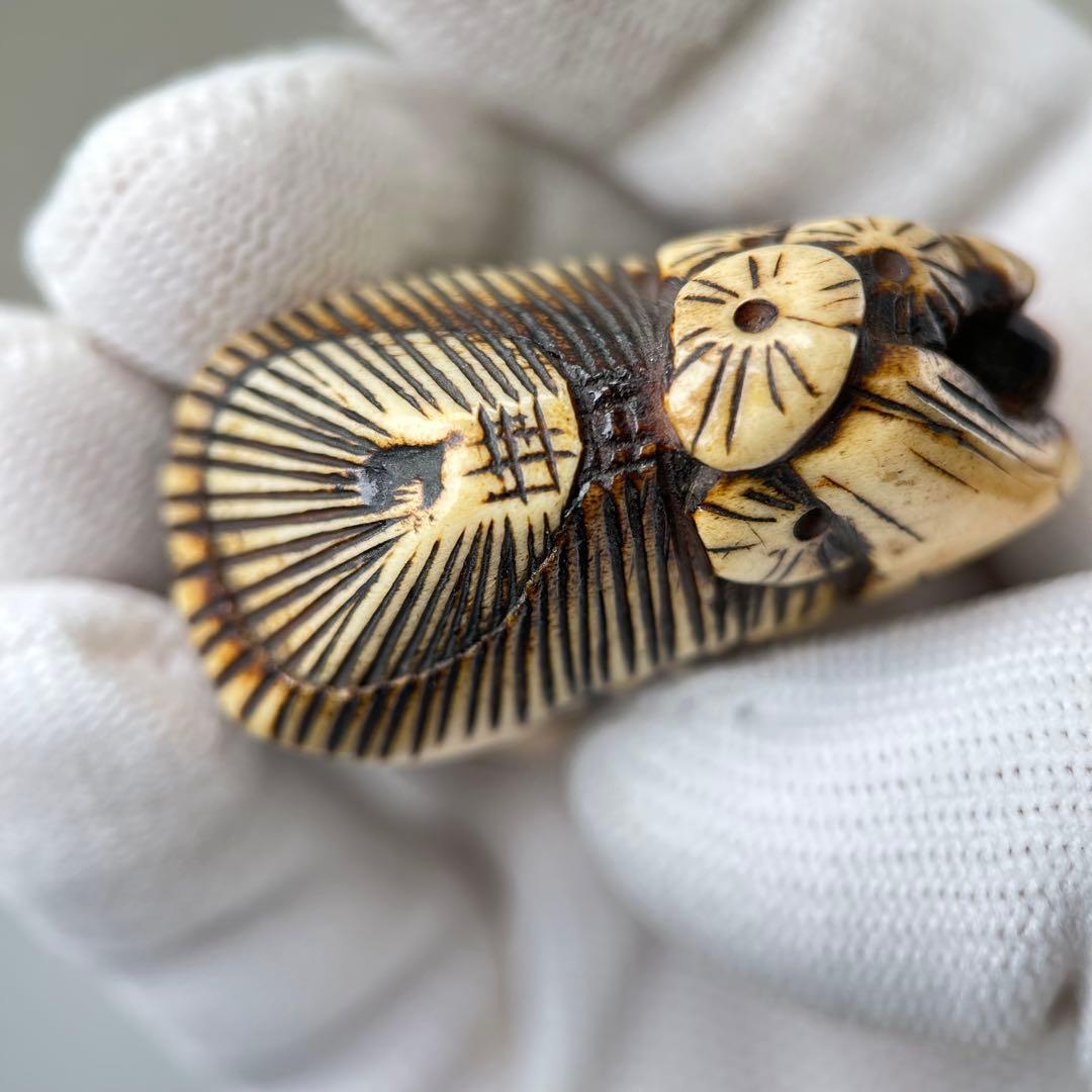 彫刻極上根付天然素材アンティーク骨董飾り物古美術置物細密細工