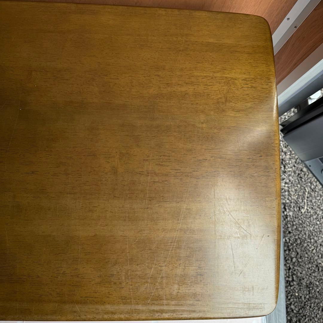 【美品】カリモク ローテーブル TT3500NW 天板綺麗 木製棚付き