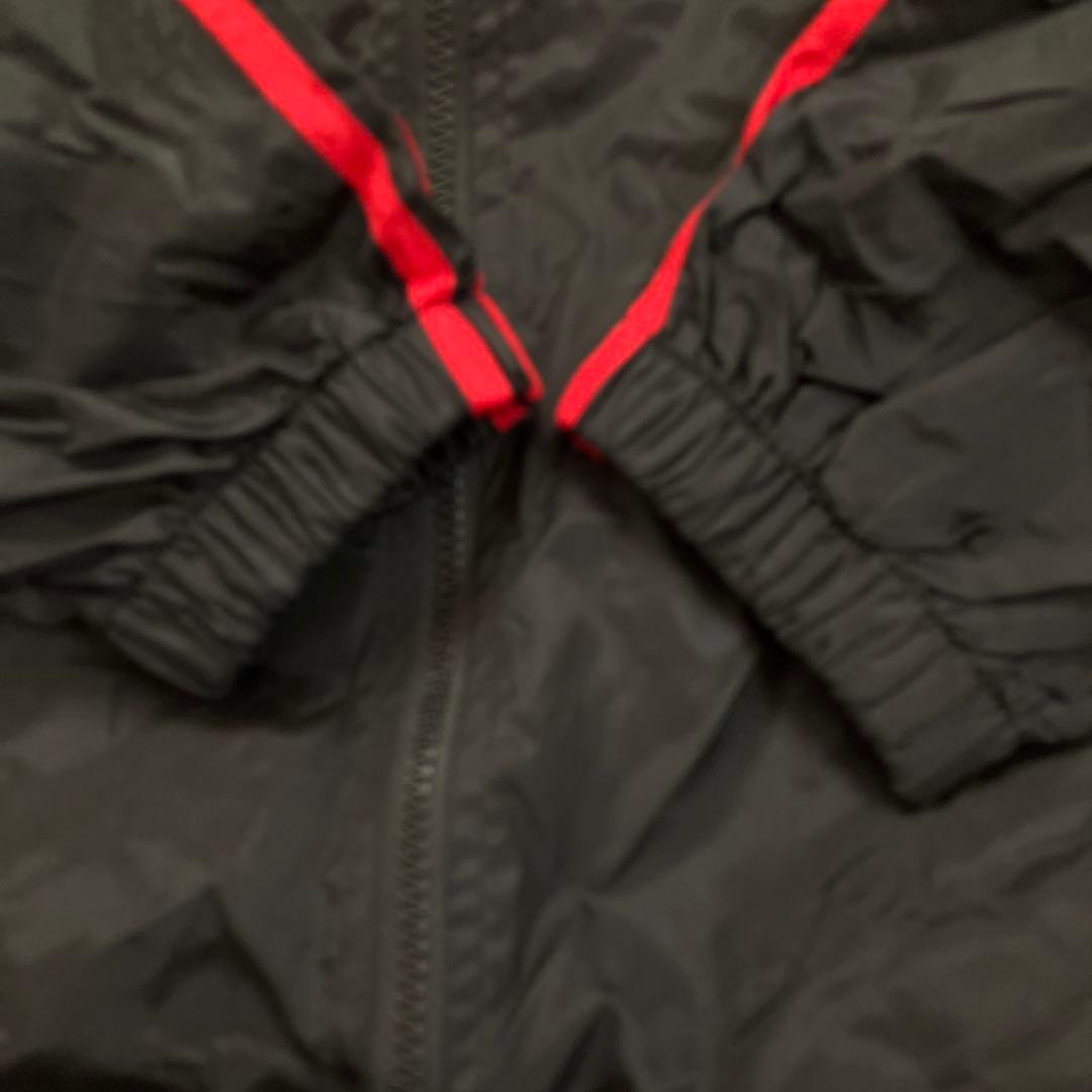 2.6 アディダス ウィンドブレーカー ブラック 刺繍 裏メッシュ L レトロ