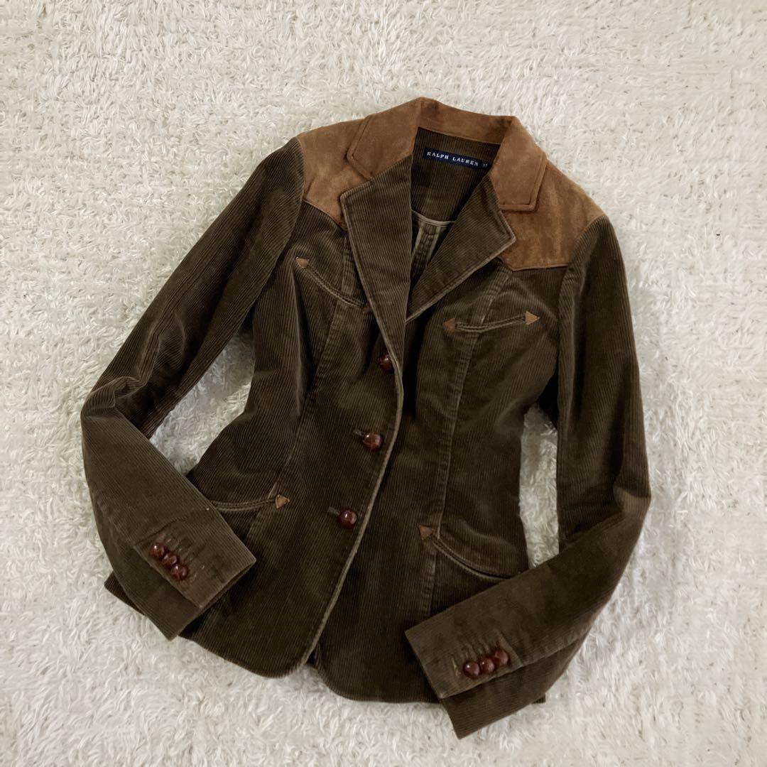 ラルフローレン コーデュロイテーラードジャケット ウエスタン くるみボタン