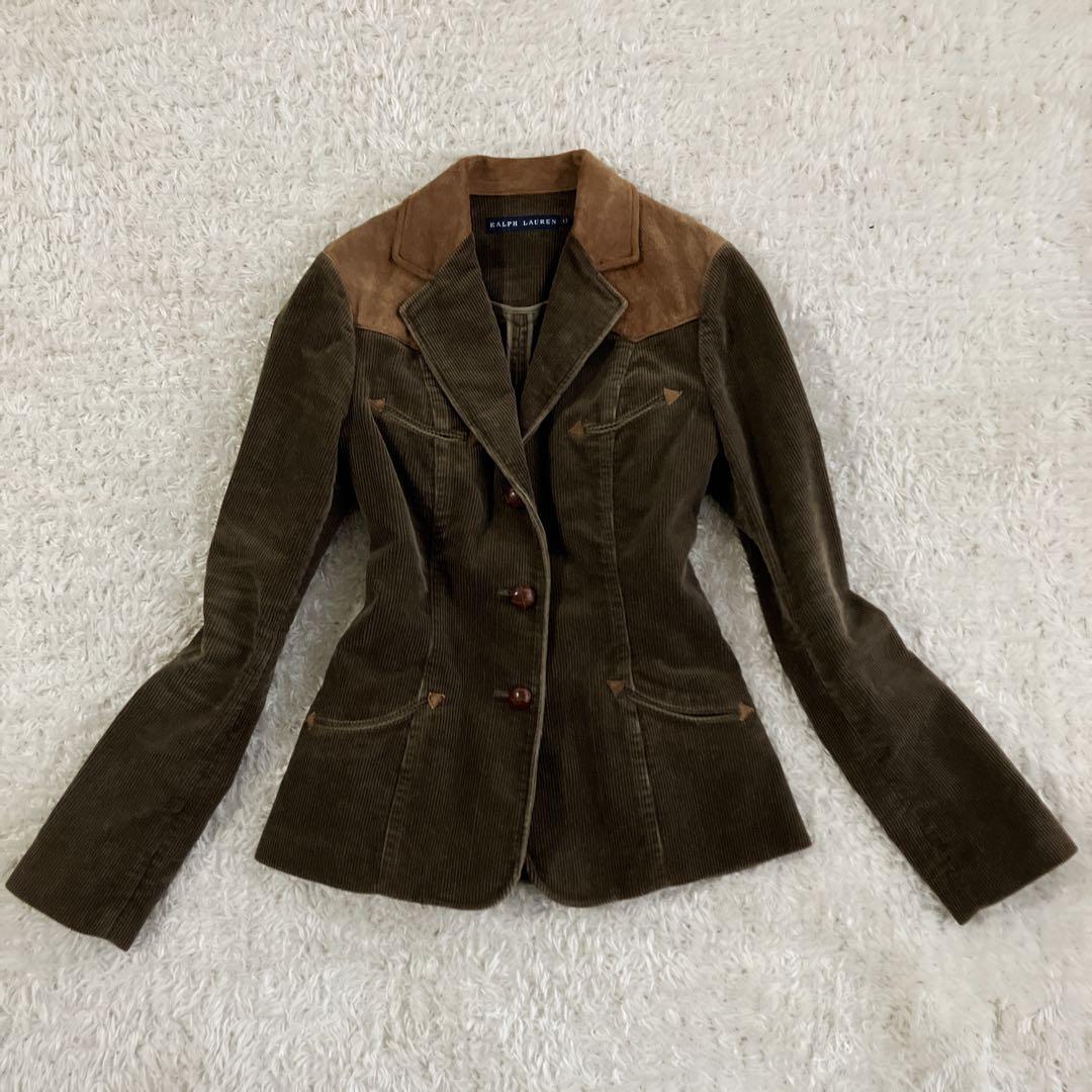 ラルフローレン コーデュロイテーラードジャケット ウエスタン くるみボタン