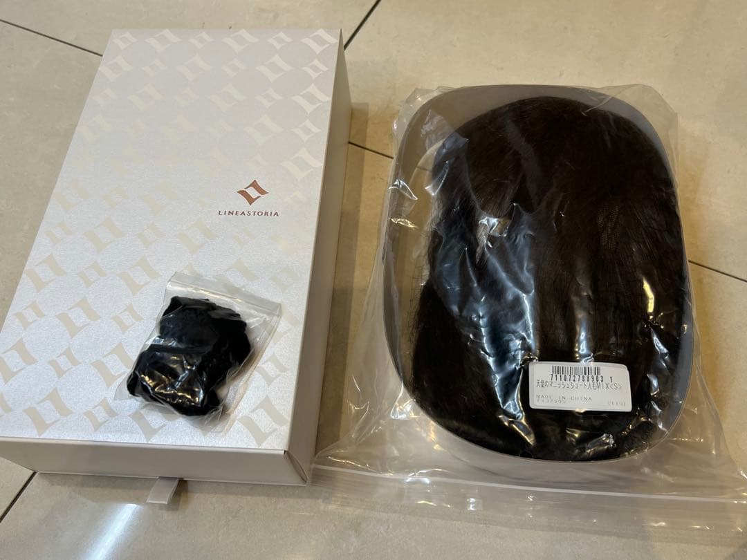 天使のマニッシュショート人毛ミックスウィッグ