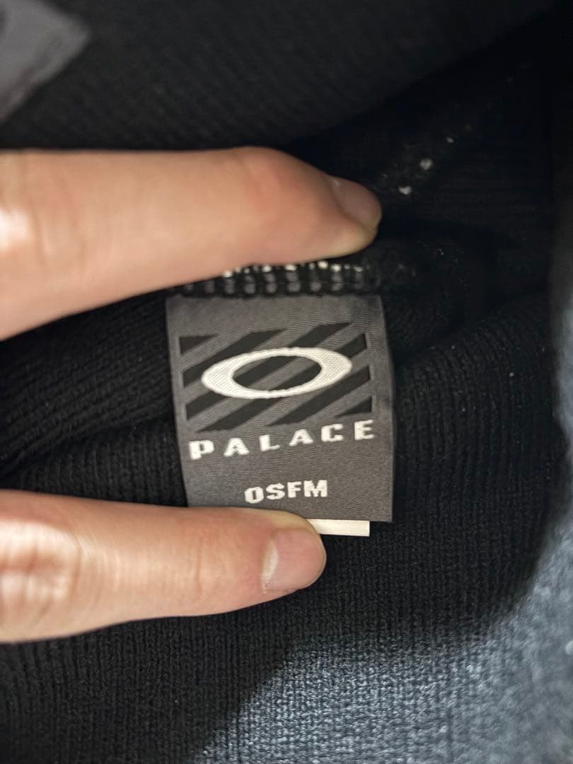 PALACE ニット帽 ブラック/グレー OSFM