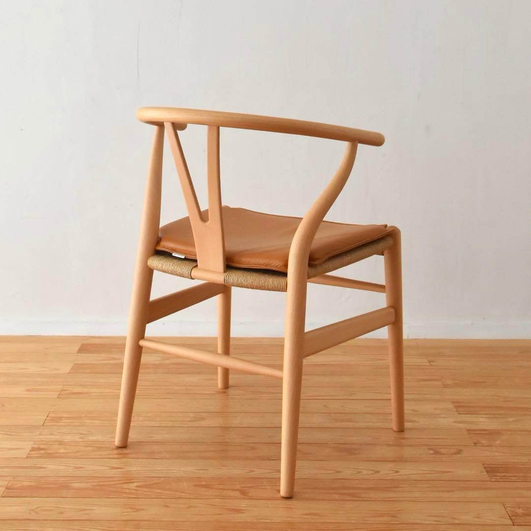CH24 Hans.J.Wegner Yチェア　本革シートパッド付き　日本サイズ
