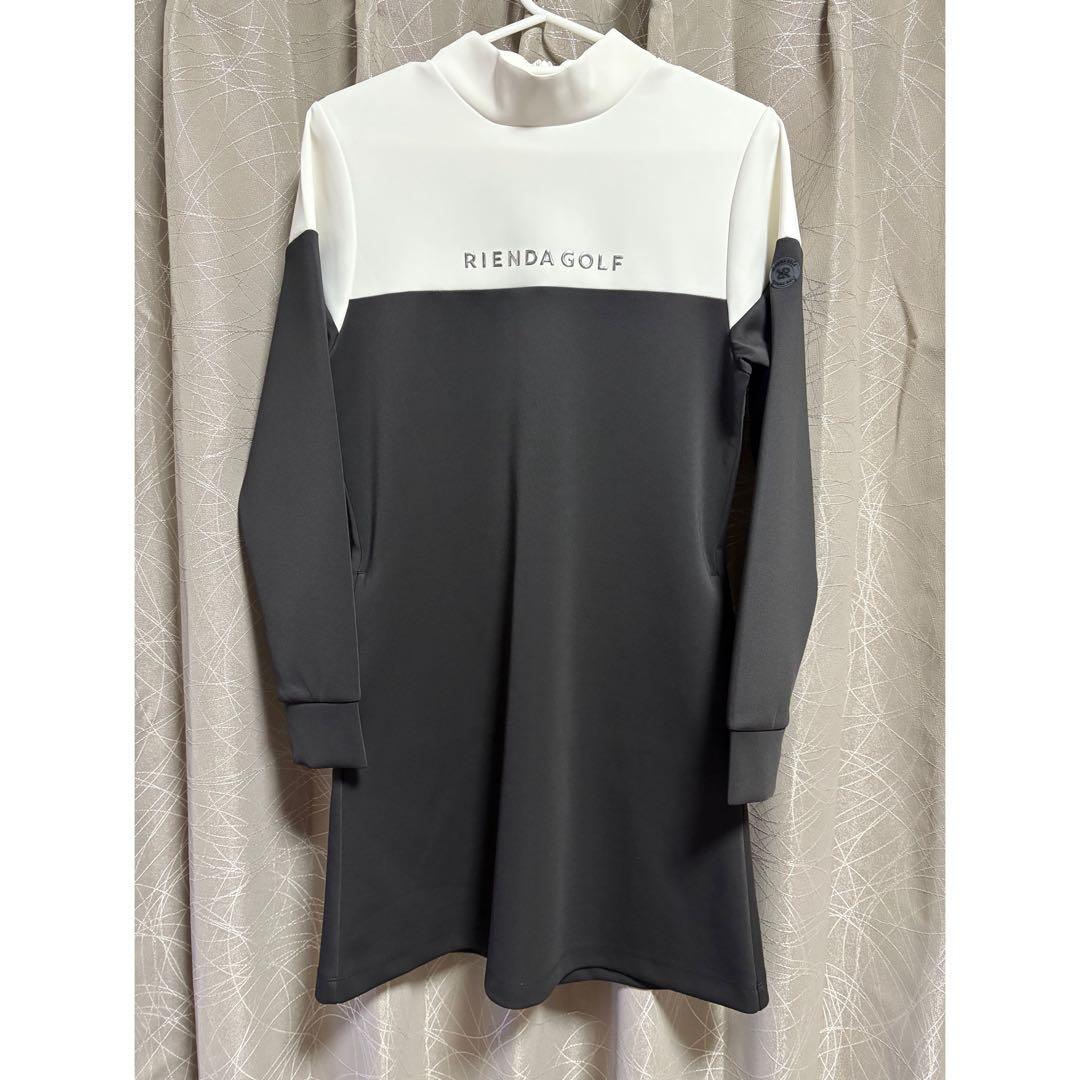riendagolf リエンダゴルフ バイカラーロゴカットOPワンピース