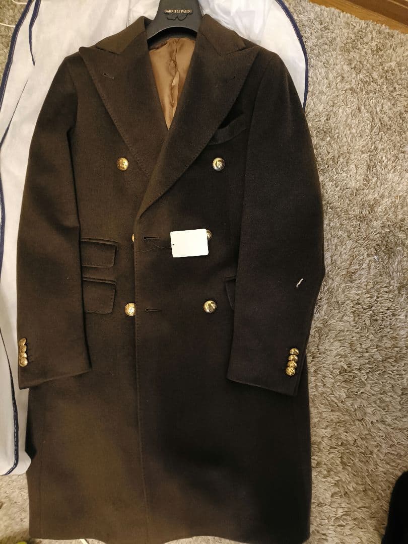 売切　最終値下Gabriele Pasiniカシミヤ100コート未使用　46