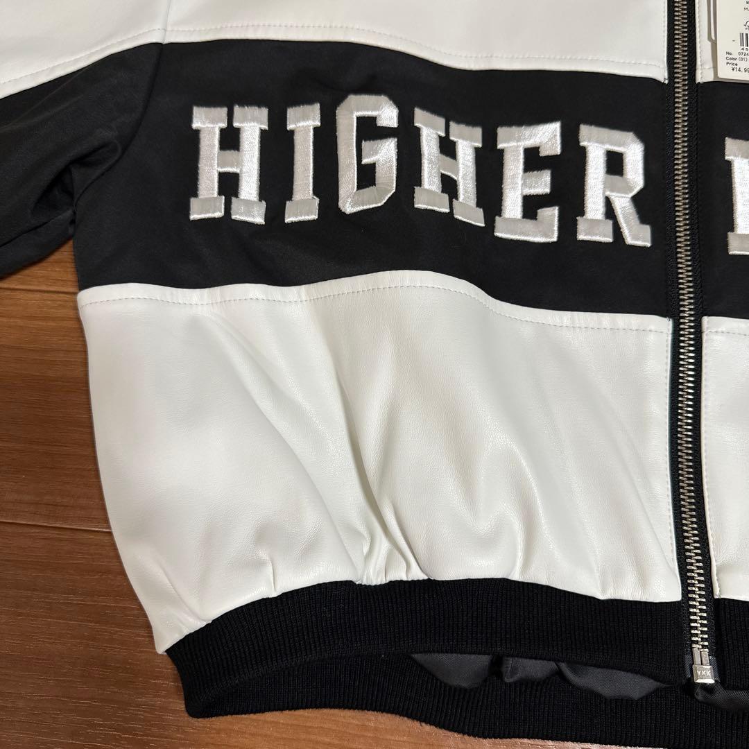 新品★GYDA★フェイクレザーショートBIKER JK★オフホワイト★ジャケット