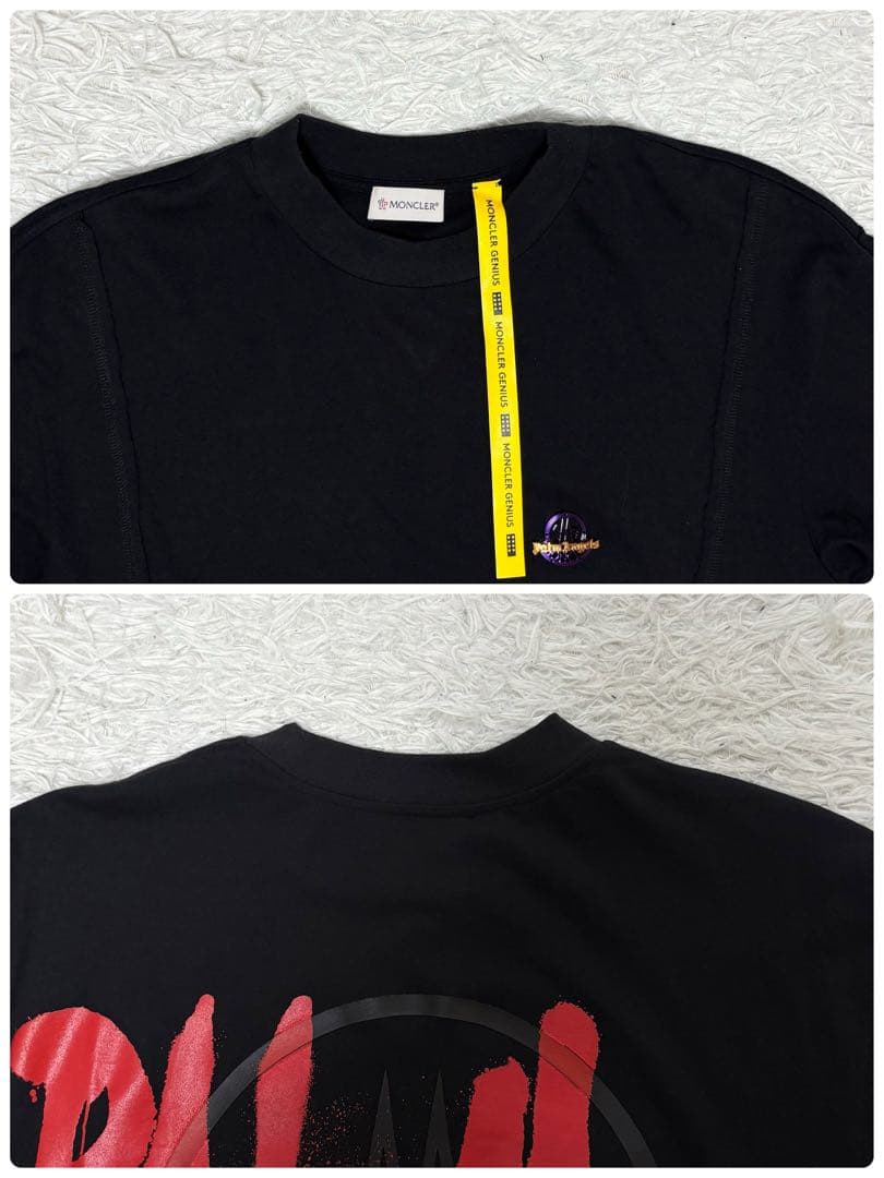 【美品】 MONCLER Palm Angels 長袖 Tシャツ ブラック M