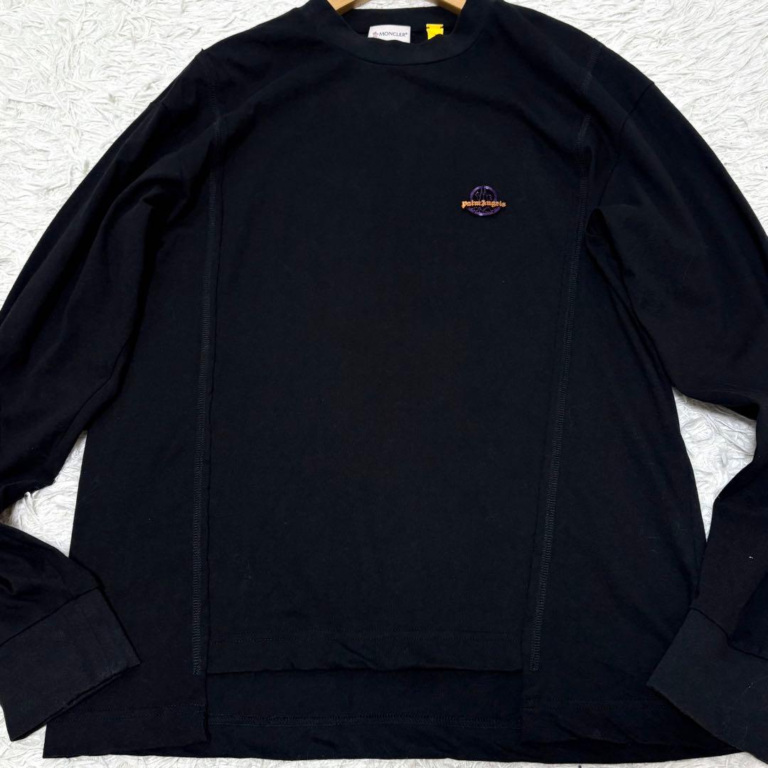 【美品】 MONCLER Palm Angels 長袖 Tシャツ ブラック M