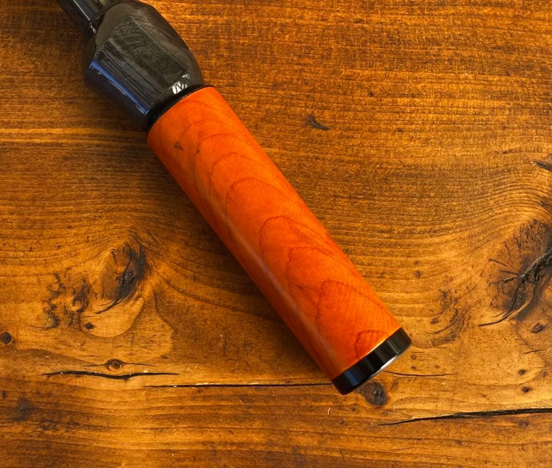 超軽量　カーボンロッ5ft トラウトロッド　スピニングロッド　ウッドグリップ