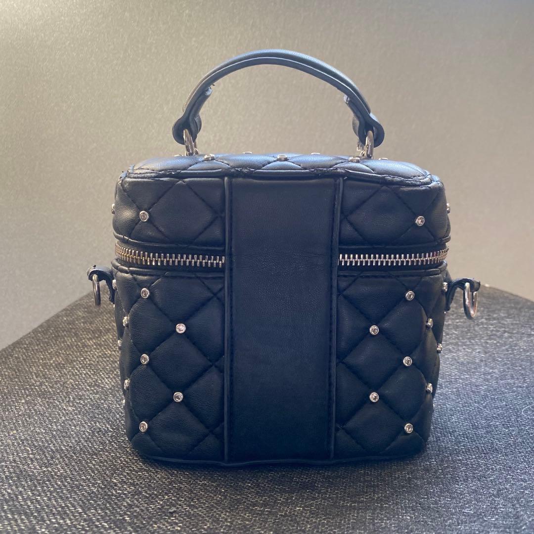 Darich キルティングビジュースクエアミニバッグ BLK 黒 ブラック