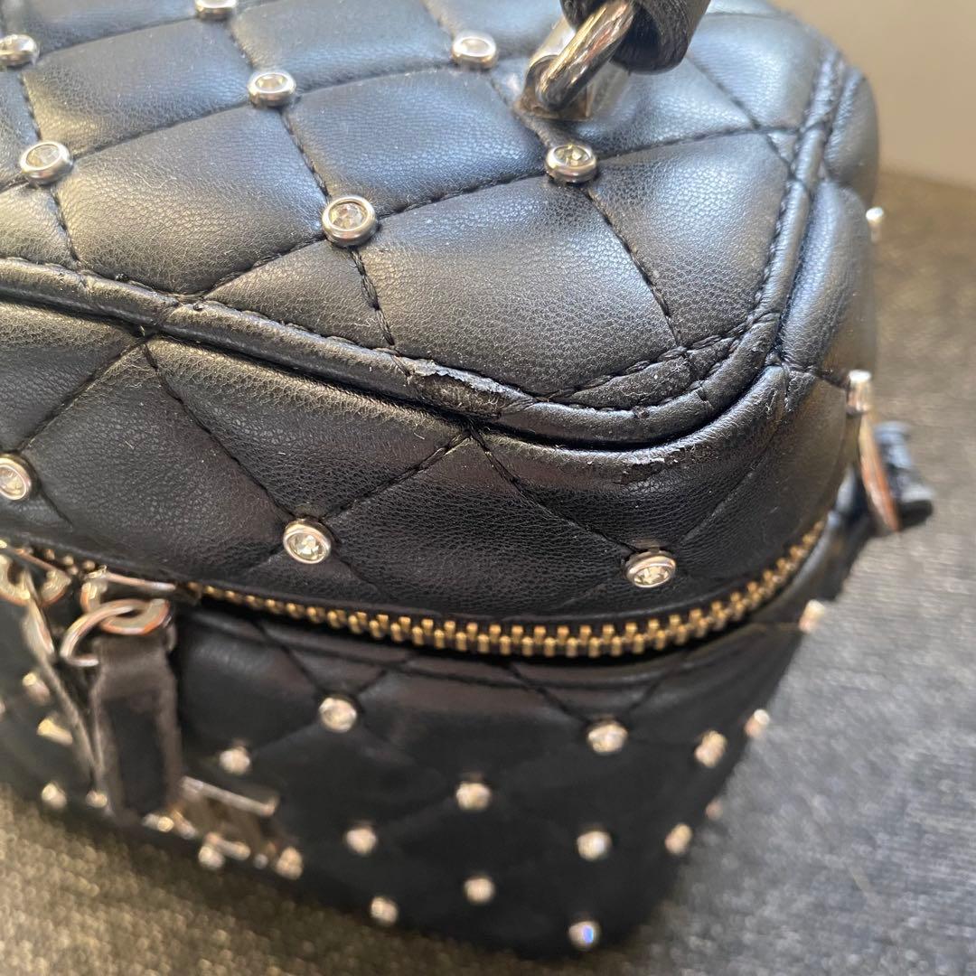 Darich キルティングビジュースクエアミニバッグ BLK 黒 ブラック