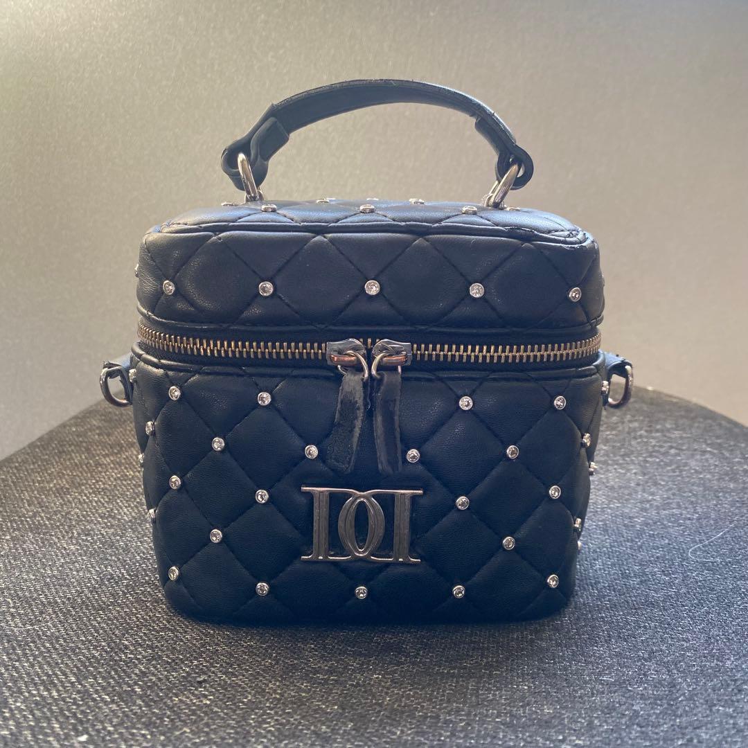 Darich キルティングビジュースクエアミニバッグ BLK 黒 ブラック