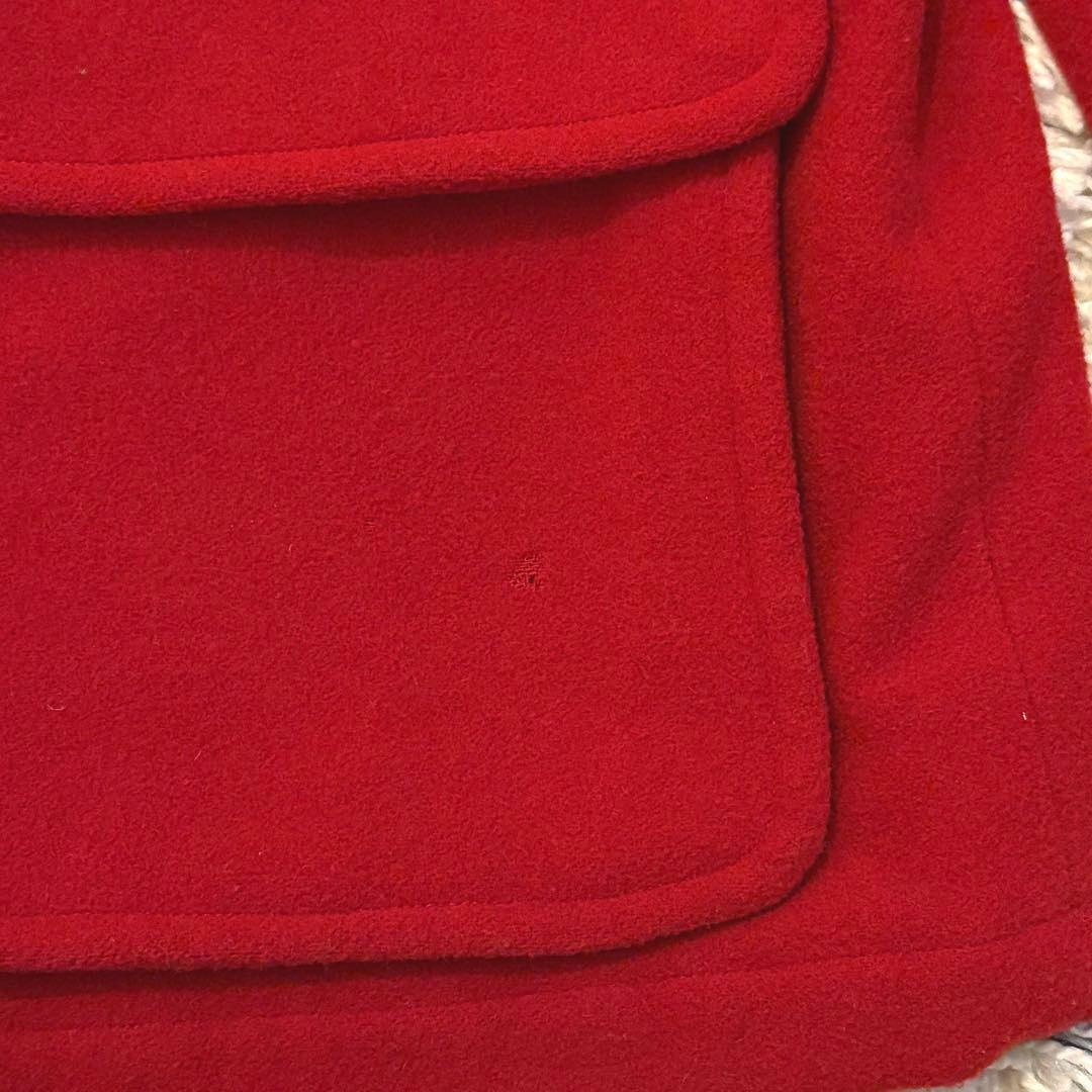 90s Polo Ralph Lauren ステンカラーコート　赤　ウール