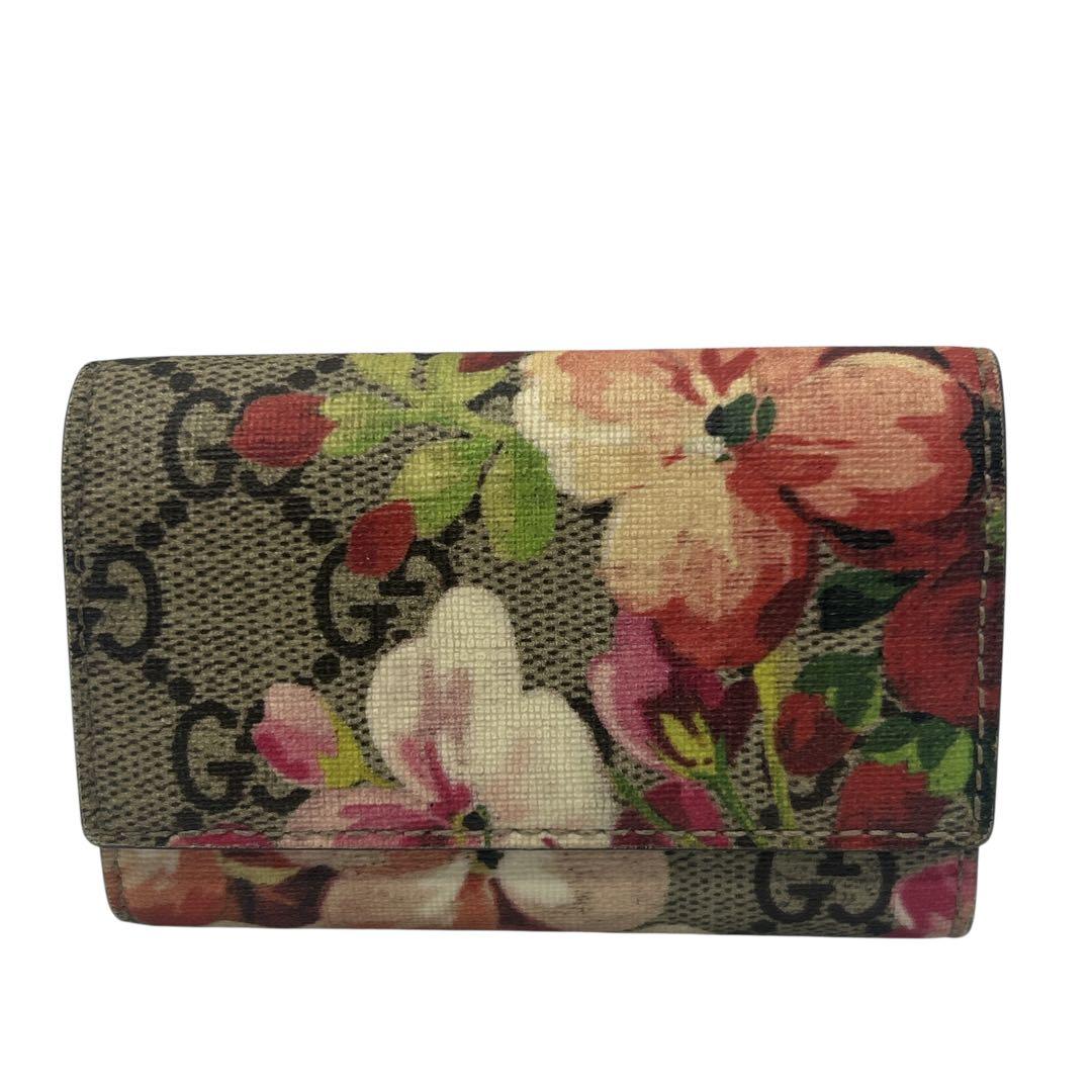 【スモーキンビリー】グッチ ブルームス 花柄 キーケース 6連 保存袋付