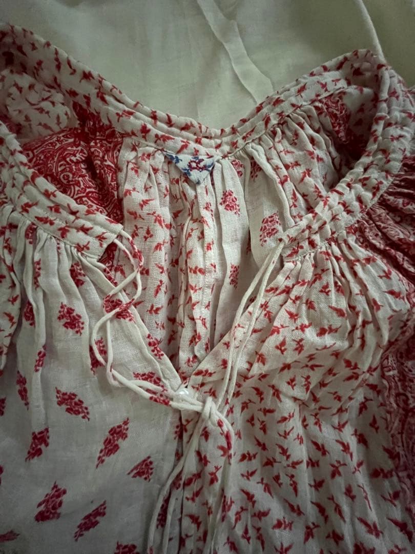 45R 試着のみ　45R 花柄パッチワークチュニック　サイズ2 パラスパレス