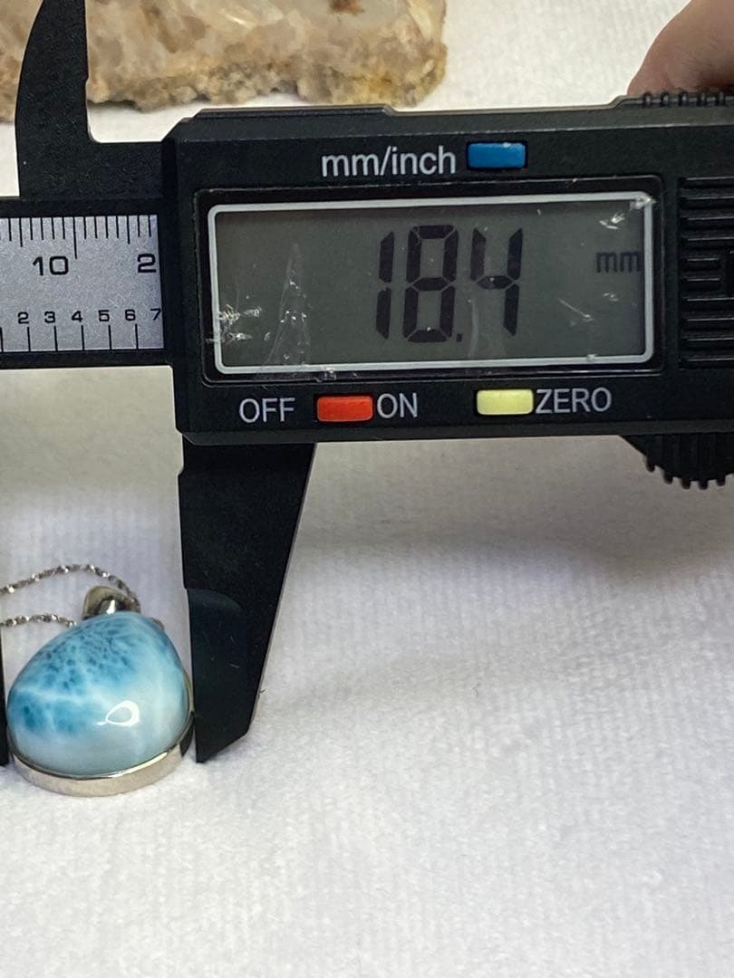 ラリマー　s925シルバー 天然石　パワーストーン　ペンダントトップ　雫